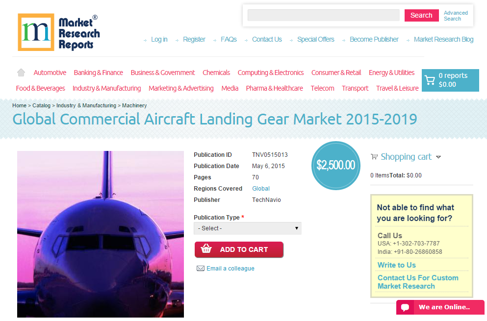Global Commercial Aircraft Landing Gear Market 2015-2019'