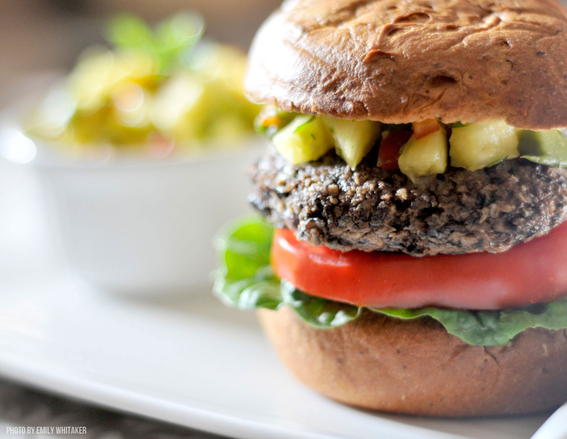 Gourmet Black Bean Burger'