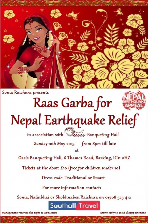Southall Travel Sponsors Raas Garba for Nepal Earthquake Rel'