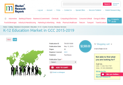 K-12 Education Market in GCC 2015 - 2019'