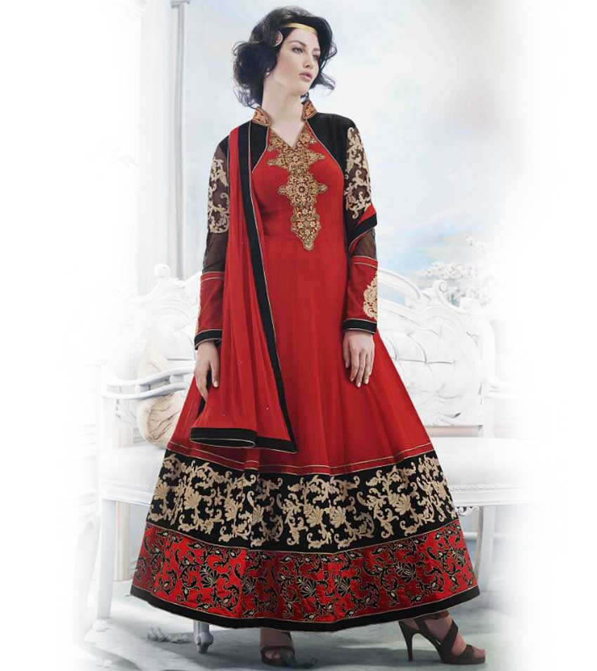 Red Trend Setter Anarkali Suit'