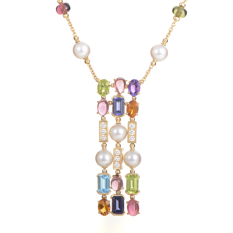 Allegra 18K Yellow Gold Multi-Gemstone Necklace by Bvlgari f'