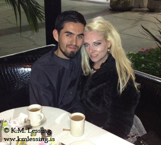 Abazar Wahedy With His Secret Blond Girlfriend, K.M. Lessing