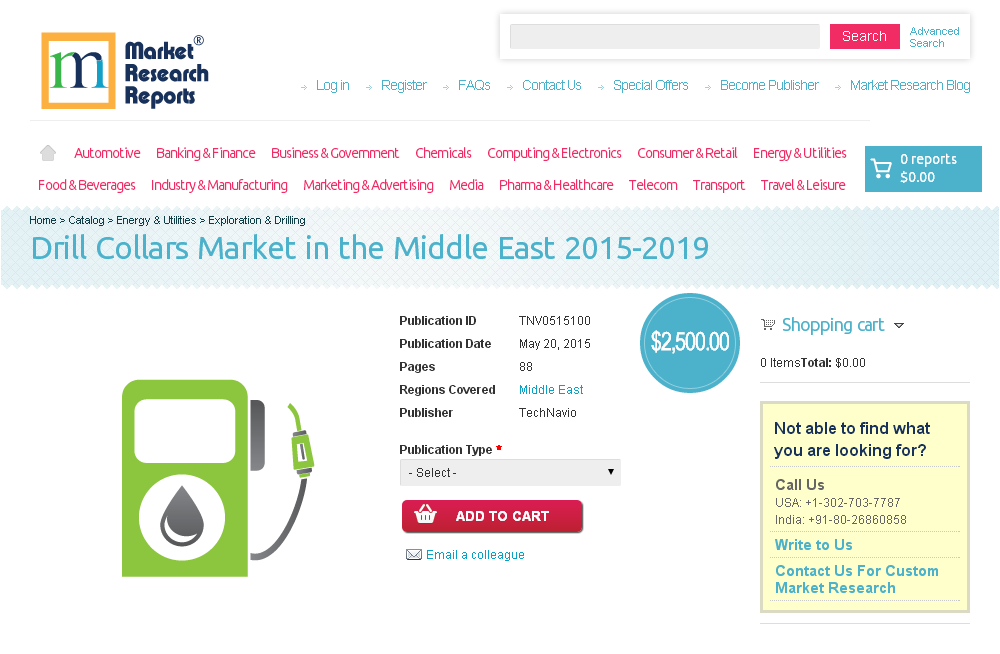 Drill Collars Market in the Middle East 2015-2019