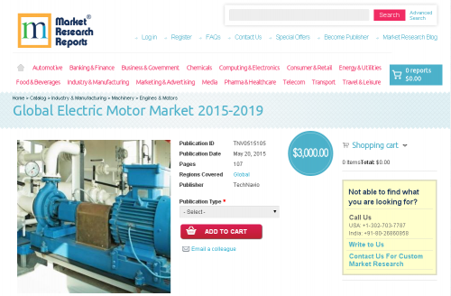 Global Electric Motor Market 2015-2019'