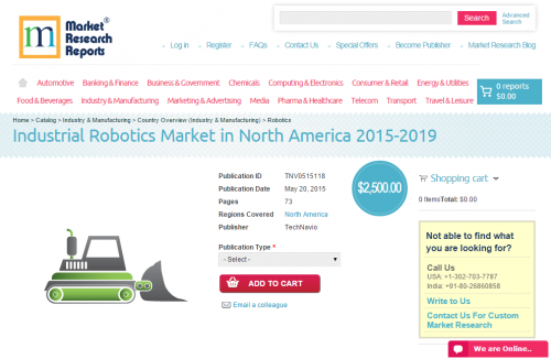Industrial Robotics Market in North America 2015-2019'
