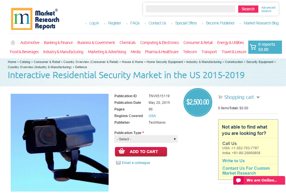 Interactive Residential Security Market in the US 2015-2019'