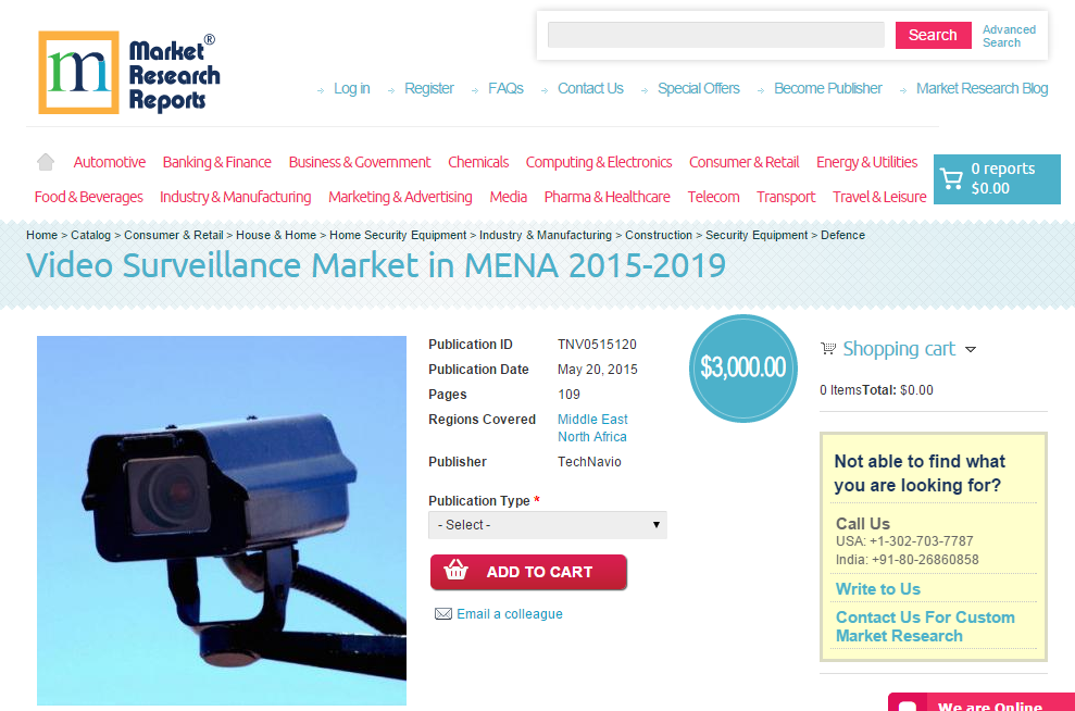 Video Surveillance Market in MENA 2015-2019
