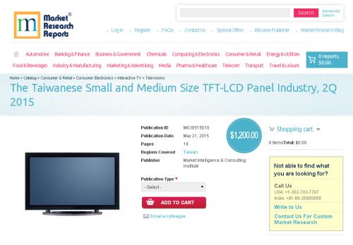 The Taiwanese Small and Medium Size TFT-LCD Panel Industry'