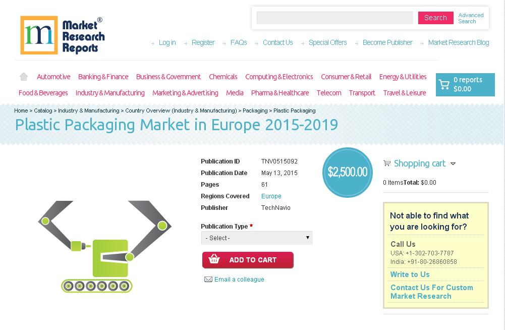 Plastic Packaging Market in Europe 2015-2019