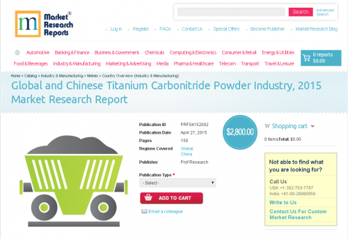 Global and Chinese Titanium Carbonitride Powder Industry'