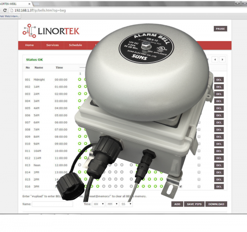 Linortek Netbell-K All-in-one Web-Based Break Bell System'