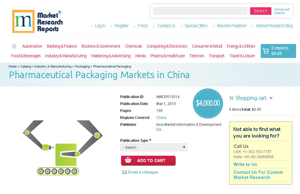 Pharmaceutical Packaging Markets in China