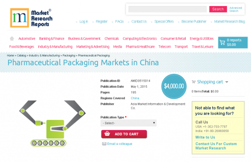 Pharmaceutical Packaging Markets in China'