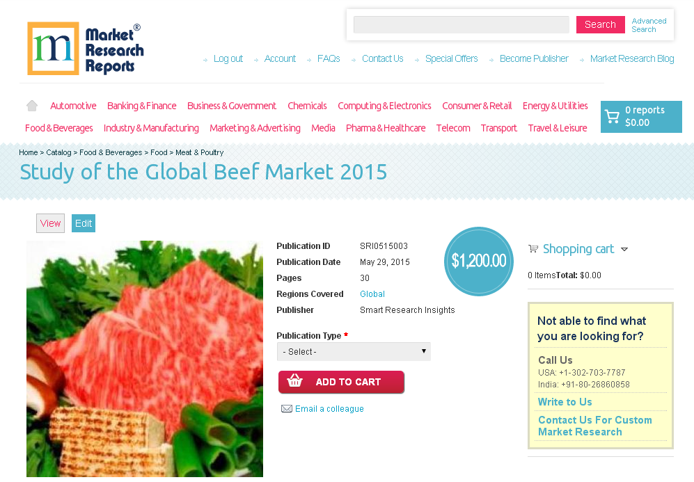 Study of the Global Beef Market 2015