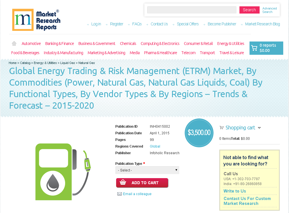 Global Energy Trading &amp; Risk Management (ETRM) Marke