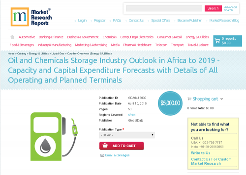 Oil and Chemicals Storage Industry Outlook in Africa to 2019'