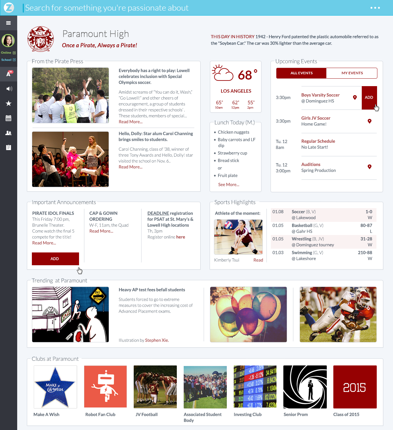 The School Wall - An engaging snapshot of school activity'