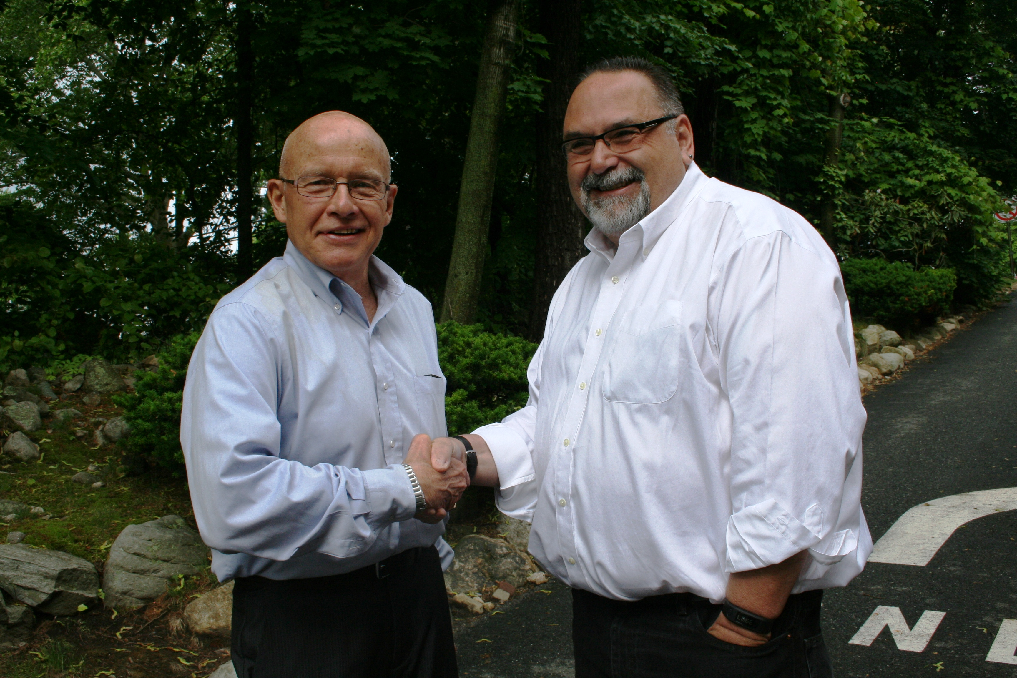 Dr. Peter Gerhardt with EPIC Principal William Schmalz