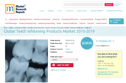 Global Teeth Whitening Products Market 2015-2019'