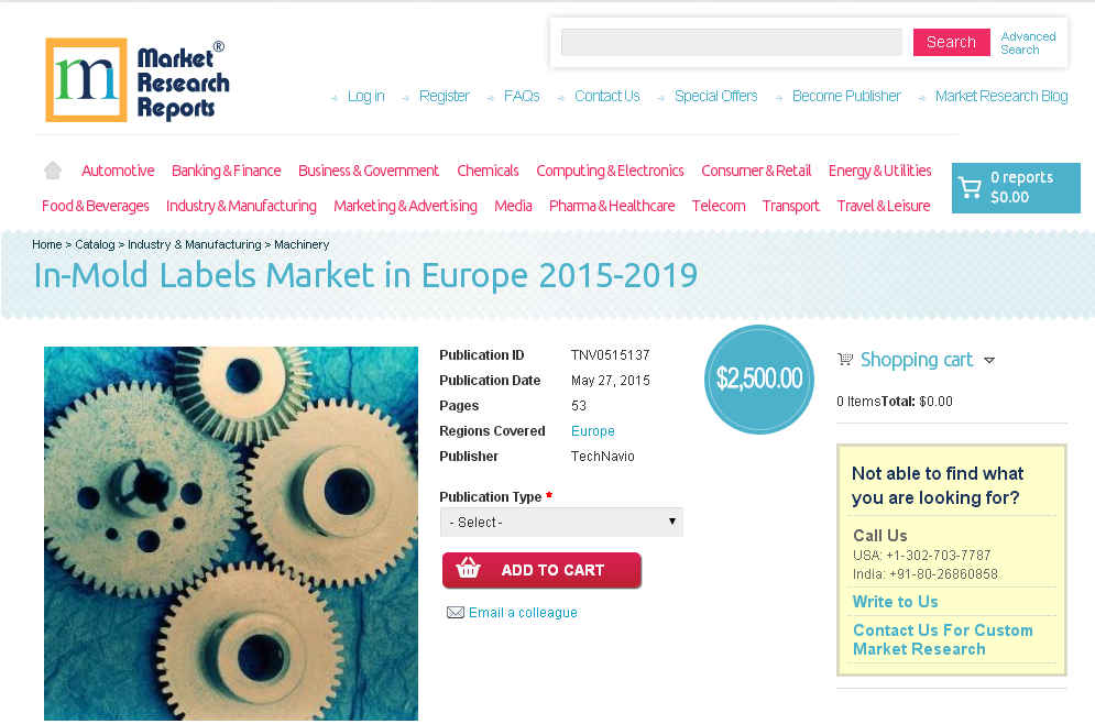 In-Mold Labels Market in Europe 2015-2019