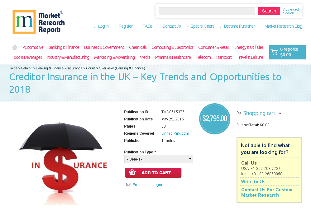 Creditor Insurance in the UK