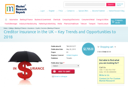Creditor Insurance in the UK'