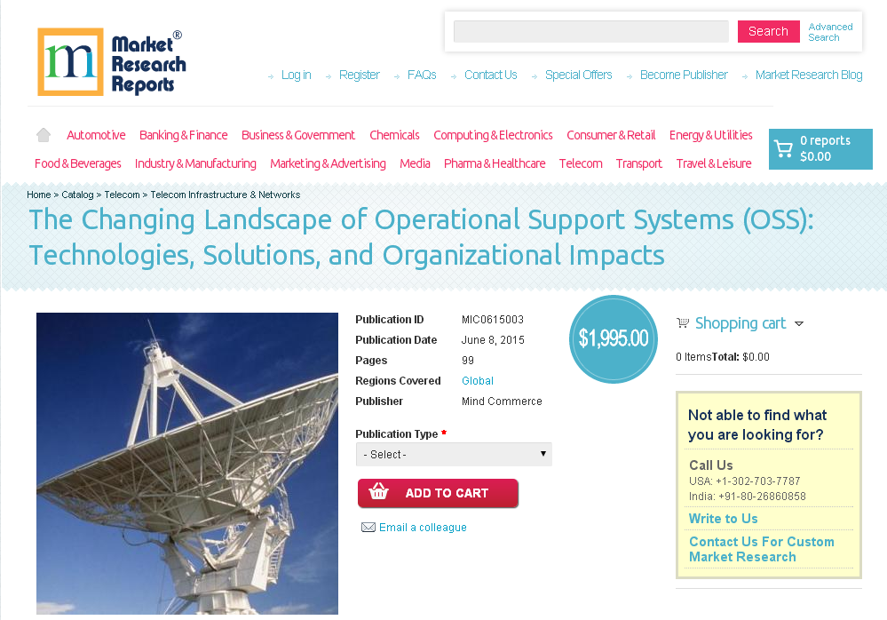 The Changing Landscape of Operational Support Systems (OSS)'