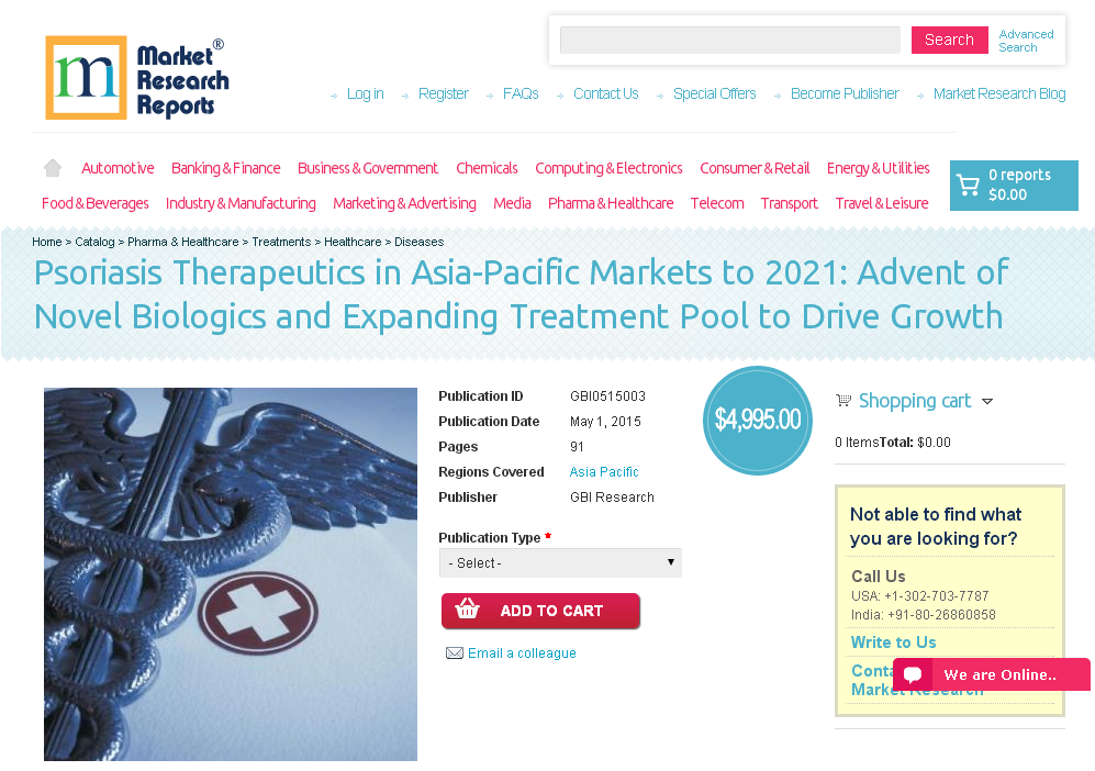 Psoriasis Therapeutics in Asia-Pacific Markets to 2021'