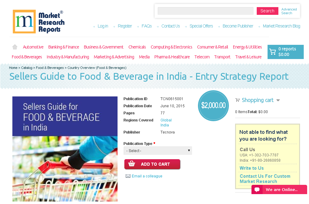Sellers Guide to Food &amp; Beverage in India