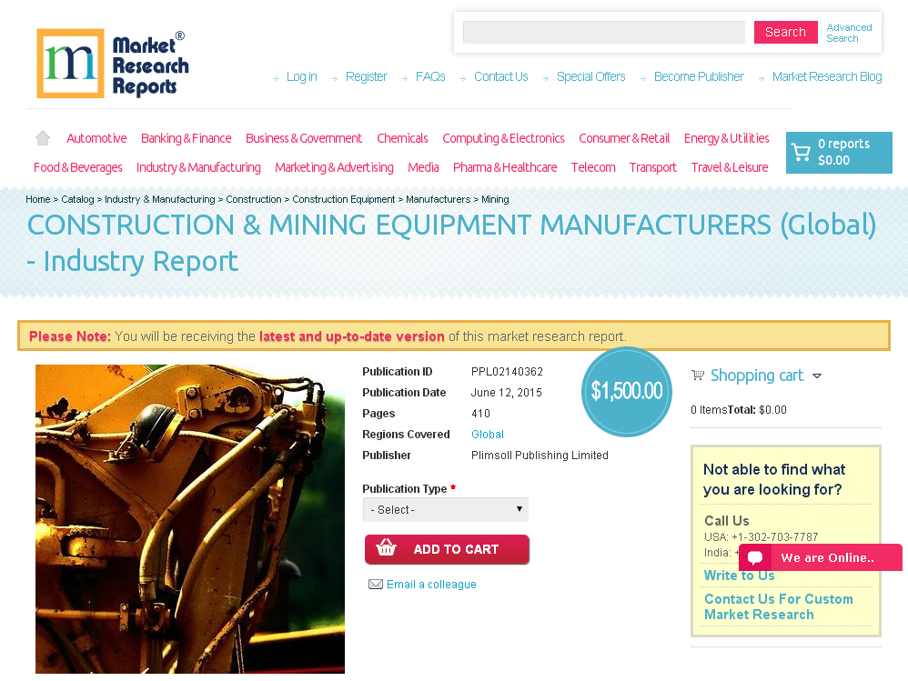 CONSTRUCTION &amp; MINING EQUIPMENT MANUFACTURERS (Globa