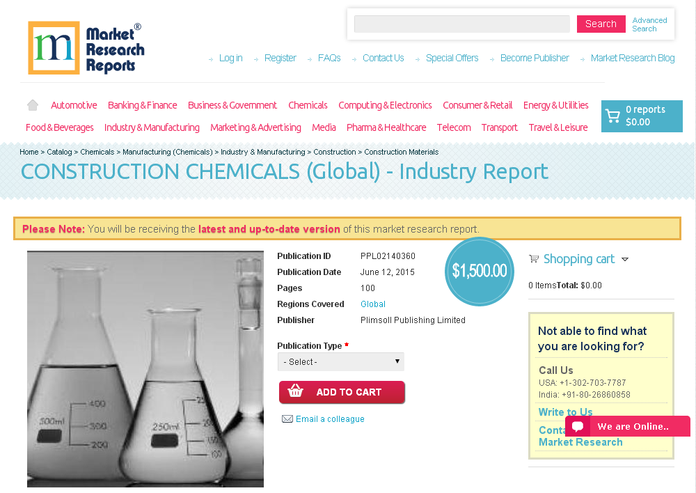 CONSTRUCTION CHEMICALS (Global) - Industry Report'
