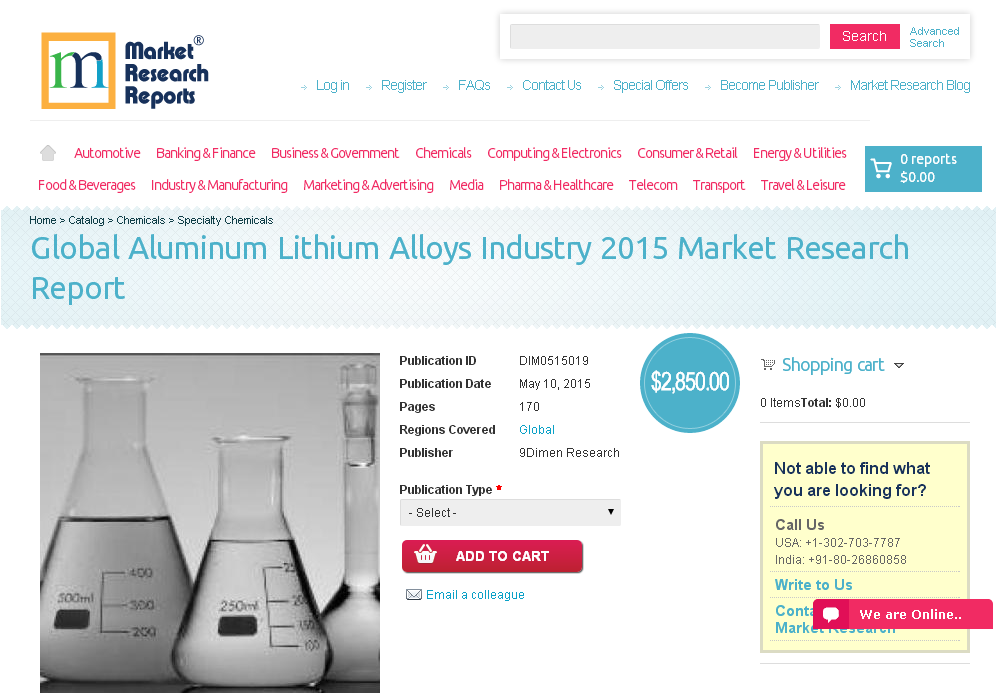 Global Aluminum Lithium Alloys Industry 2015'