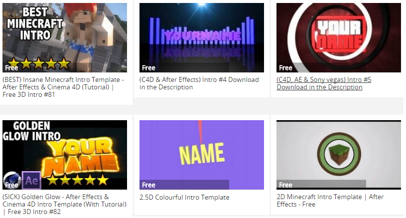 after effects templates'