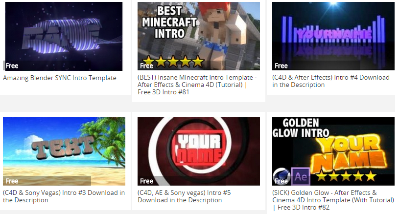 Adobe after effects templates'