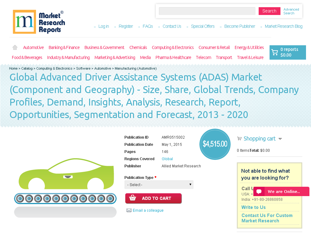 Global Advanced Driver Assistance Systems (ADAS) Market'