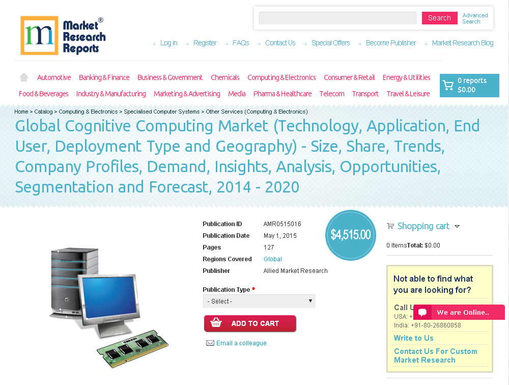 Global Cognitive Computing Market