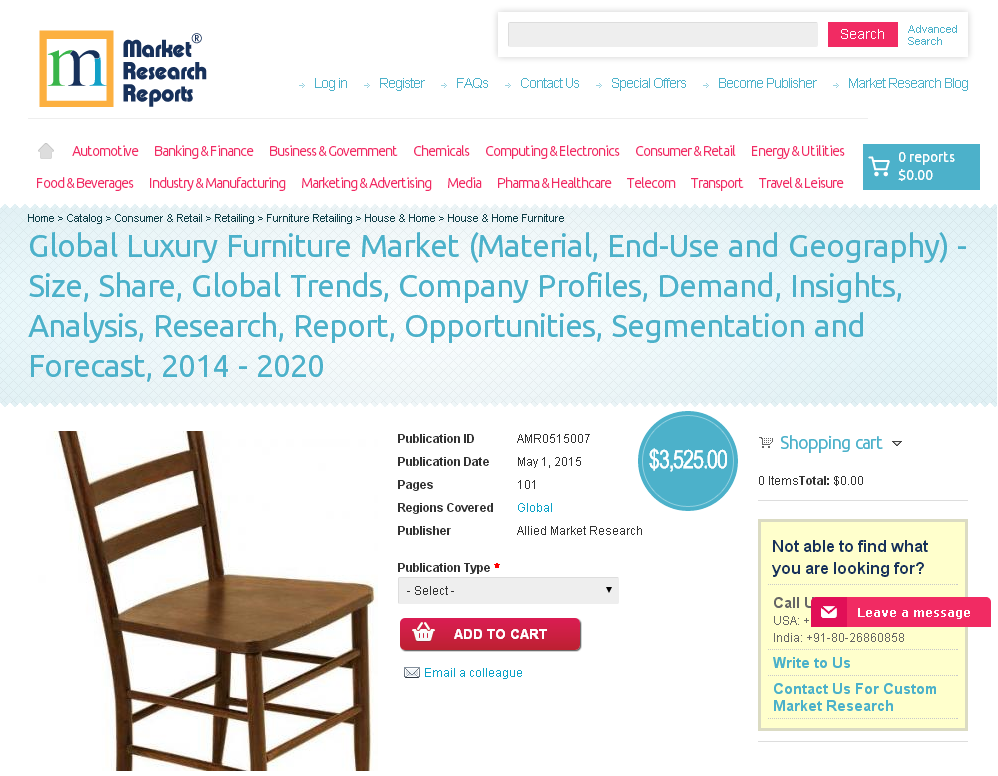 Global Luxury Furniture Market'