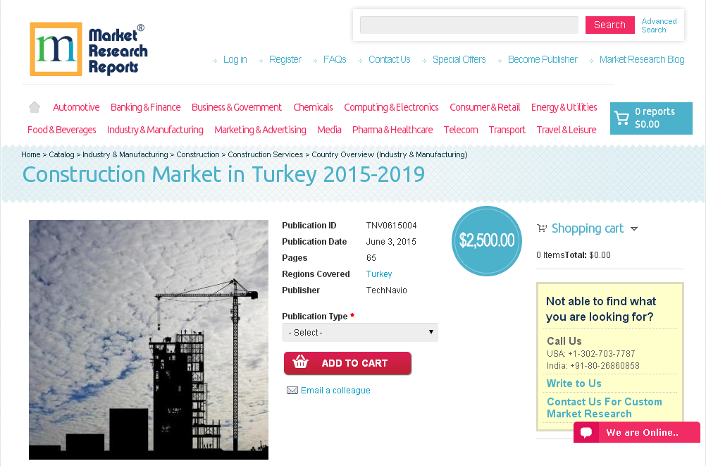 Construction Market in Turkey 2015-2019'