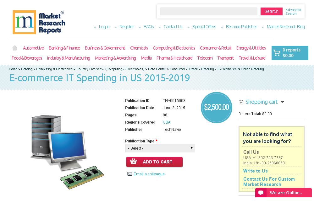 E-commerce IT Spending in US 2015-2019'