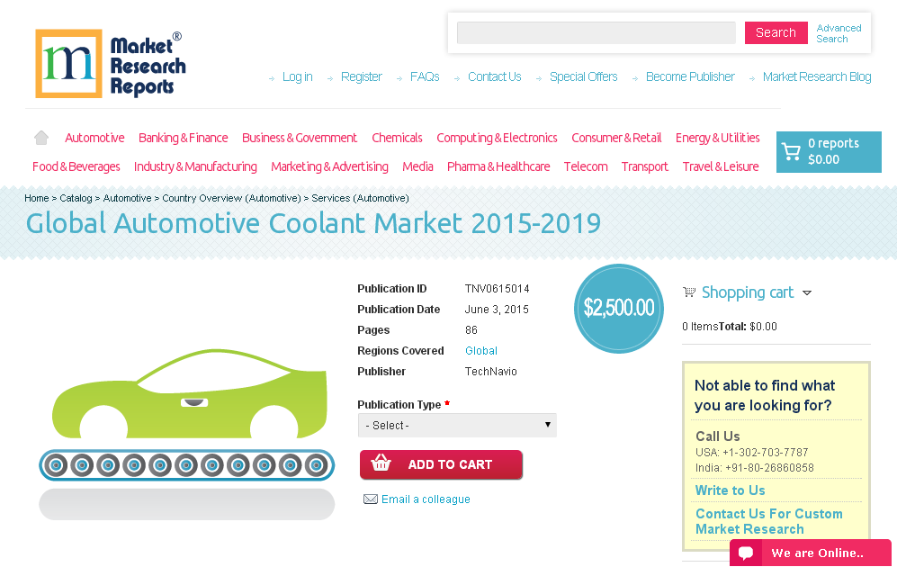 Global Automotive Coolant Market 2015-2019'