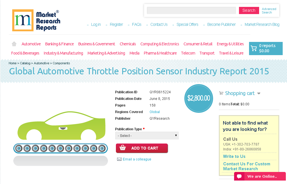 Global Automotive Crash Sensor Industry Report 2015'