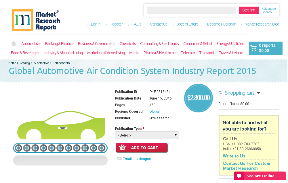 Global Automotive Air Condition System Industry Report 2015