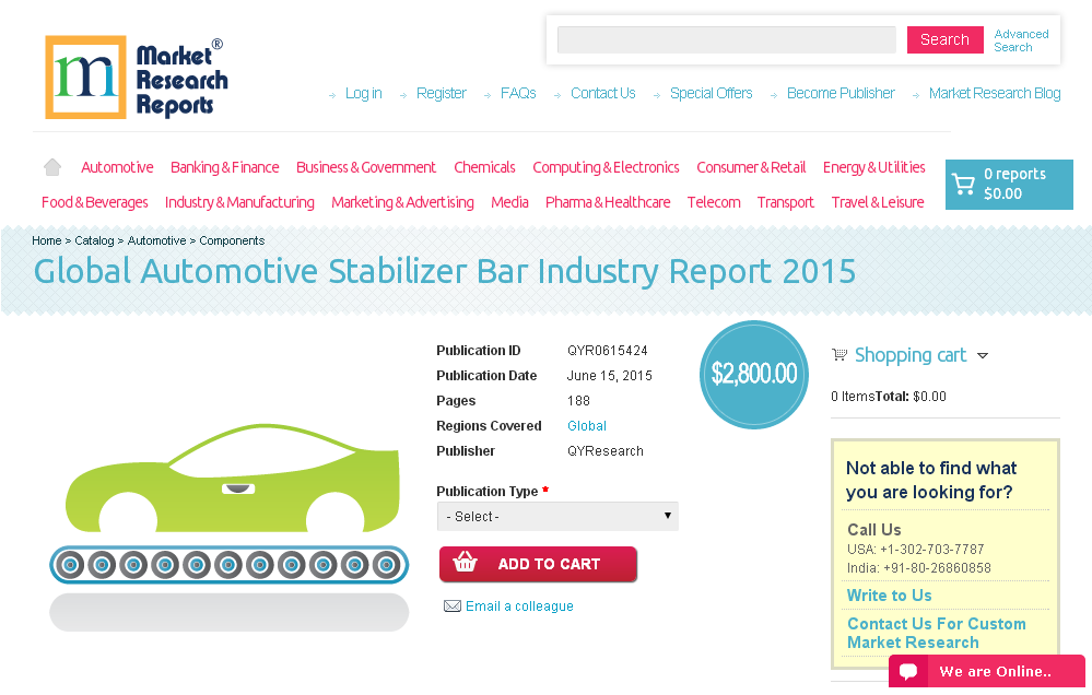 Global Automotive Stabilizer Bar Industry Report 2015'