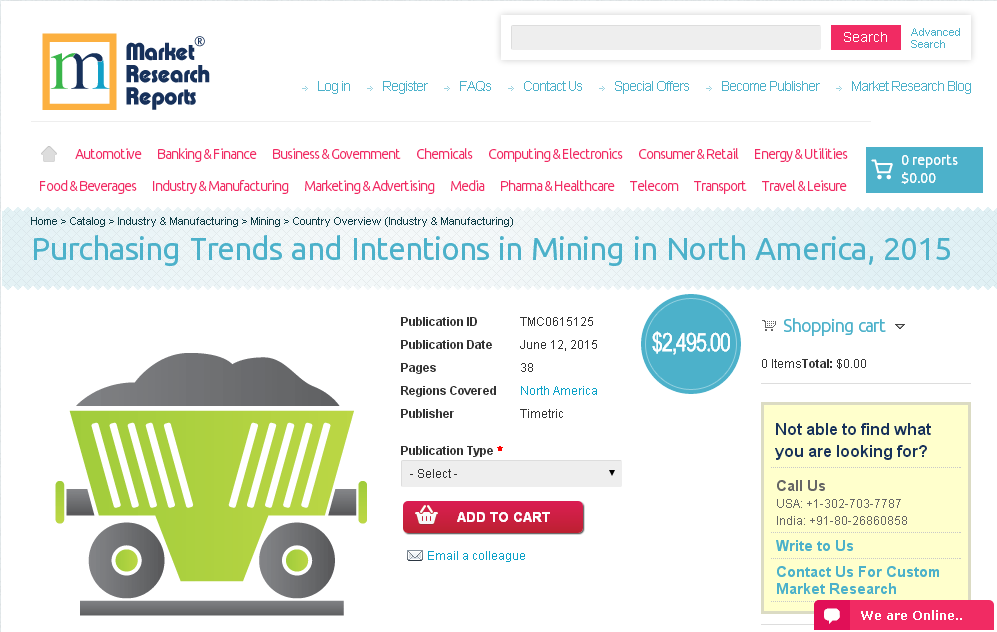 Purchasing Trends and Intentions in Mining in North America,'