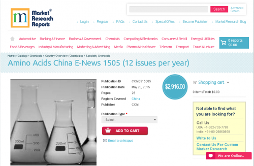 Amino Acids China E-News 1505 (12 issues per year)'