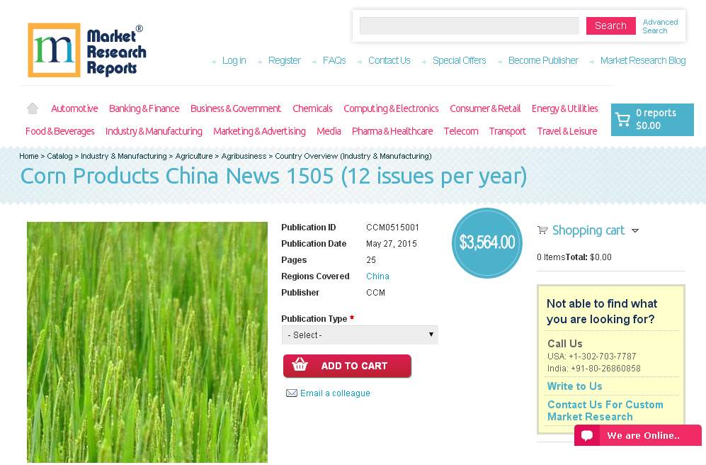 Corn Products China News 1505 (12 issues per year)'