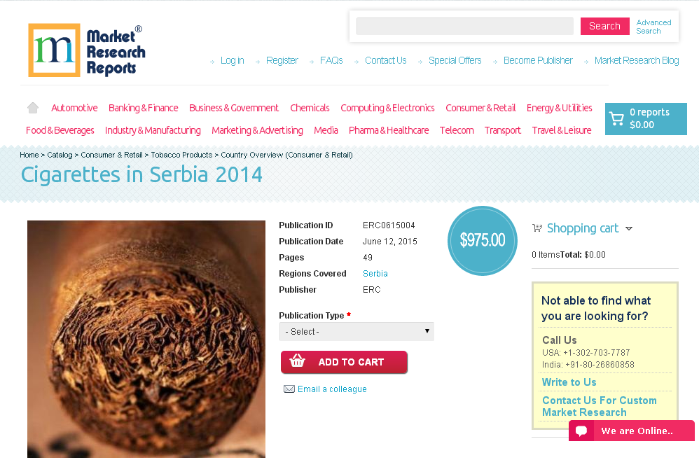 Cigarettes in Serbia 2014