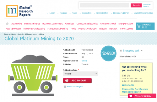 Global Platinum Mining to 2020'