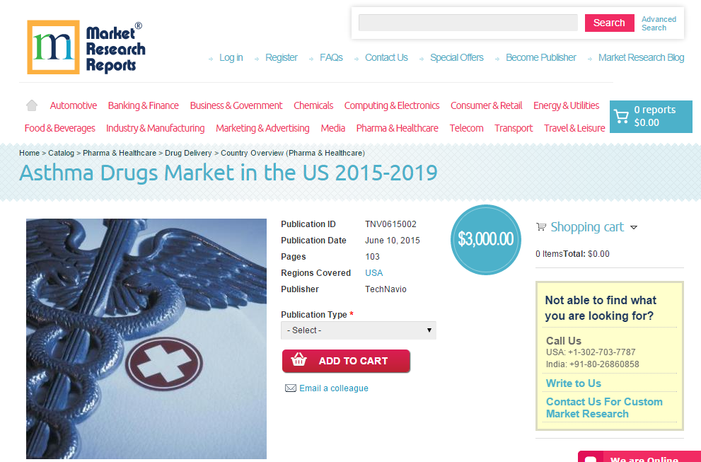 Asthma Drugs Market in the US 2015 - 2019